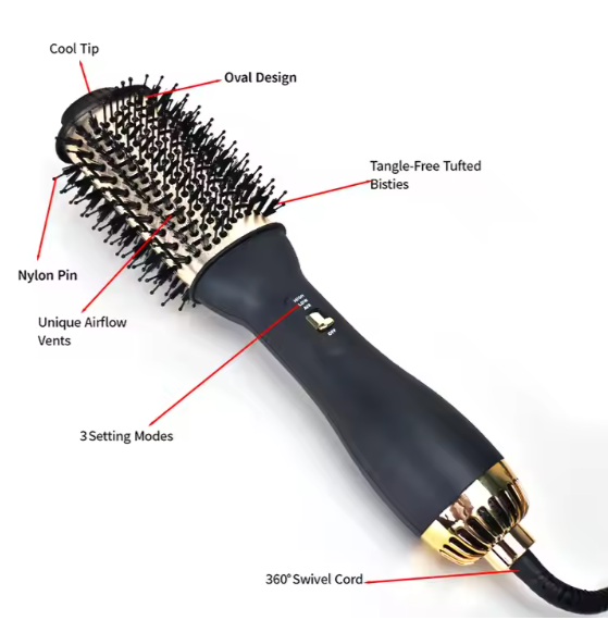 Sleek stroke hair brush