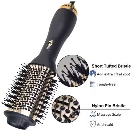 Sleek stroke hair brush